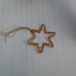 Handmade gold lace shooting star