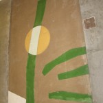 Part of ceiling decoration in Arcosanti guestroom